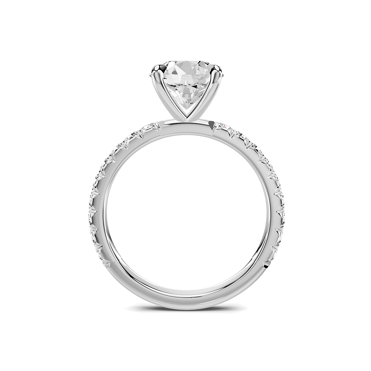 Lumina French Pave Engagement Ring