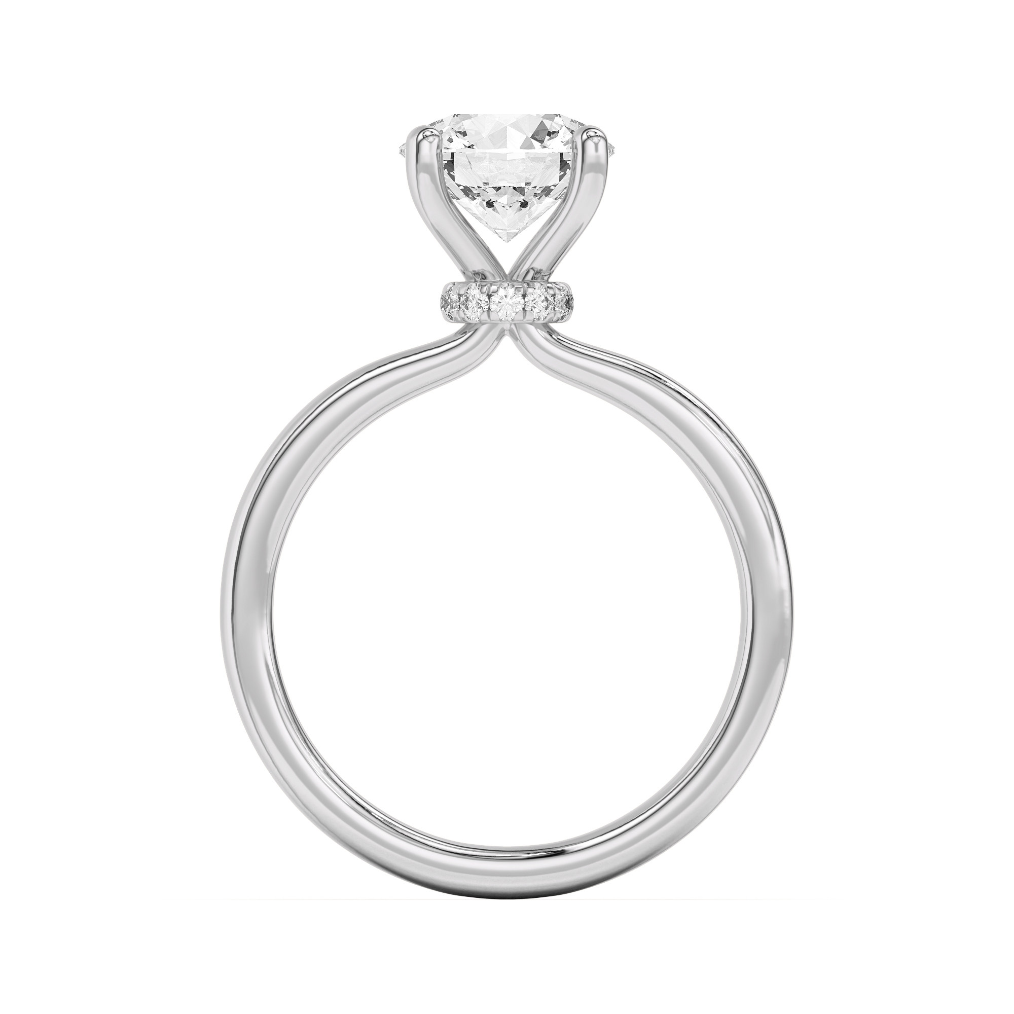Briana Hidden Pave Circlet Engagement Ring