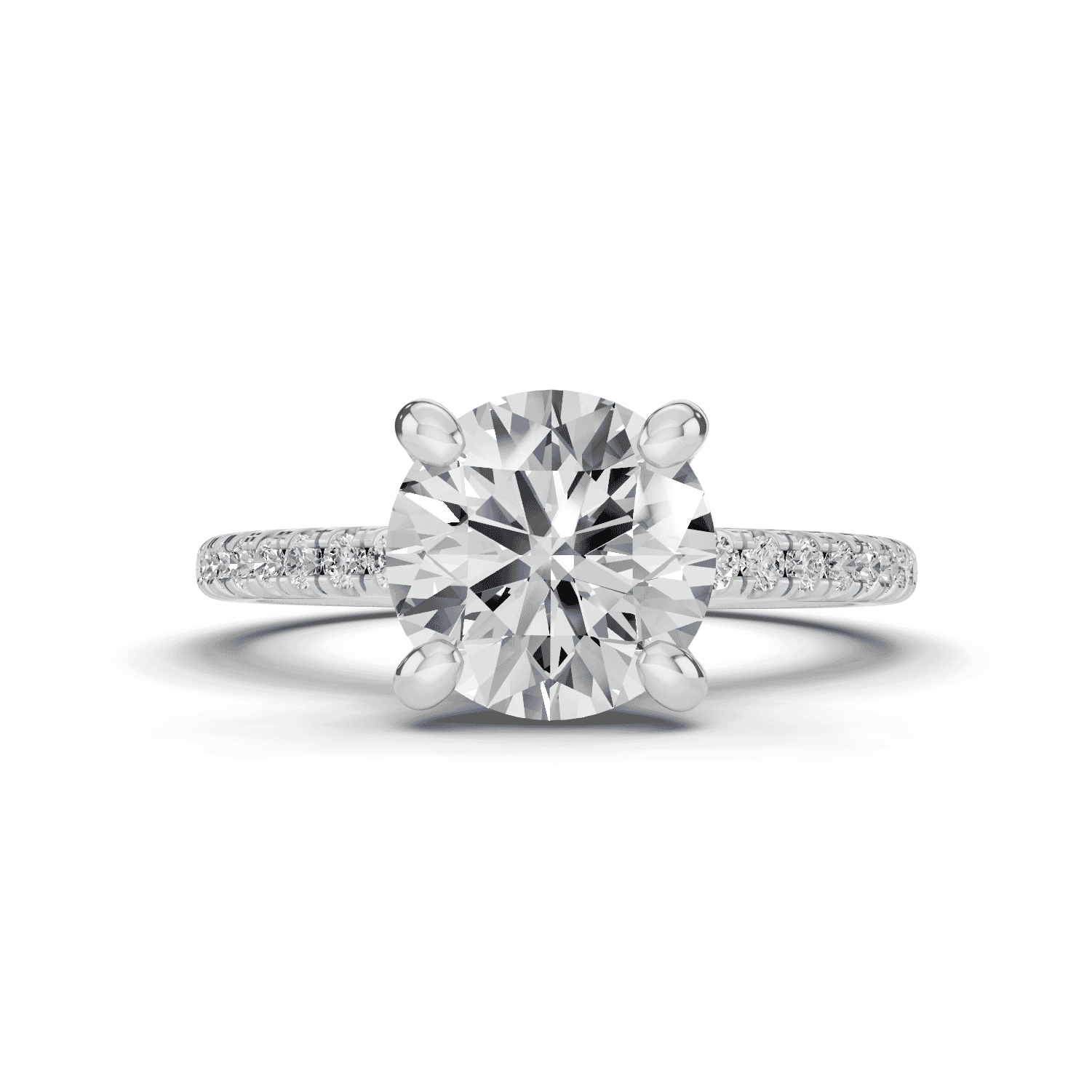 Signature Hearts and Arrows Pave Engagement Ring (.15ct tw.)
