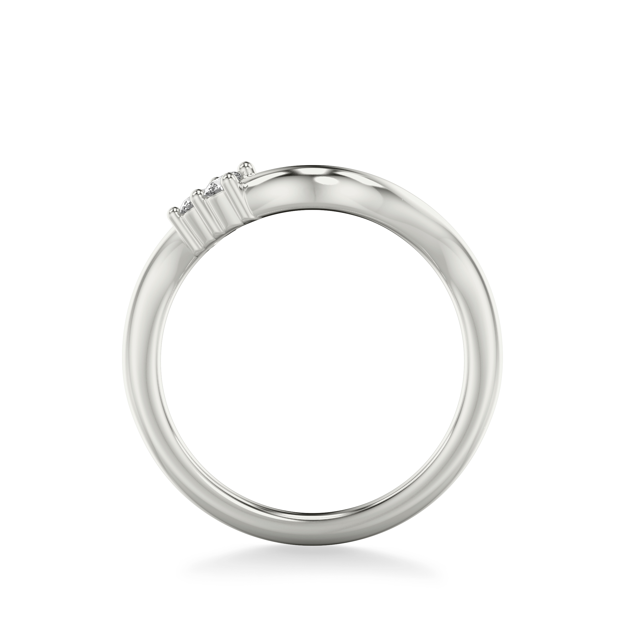 Curvelle Asymmetrical Diamond Band