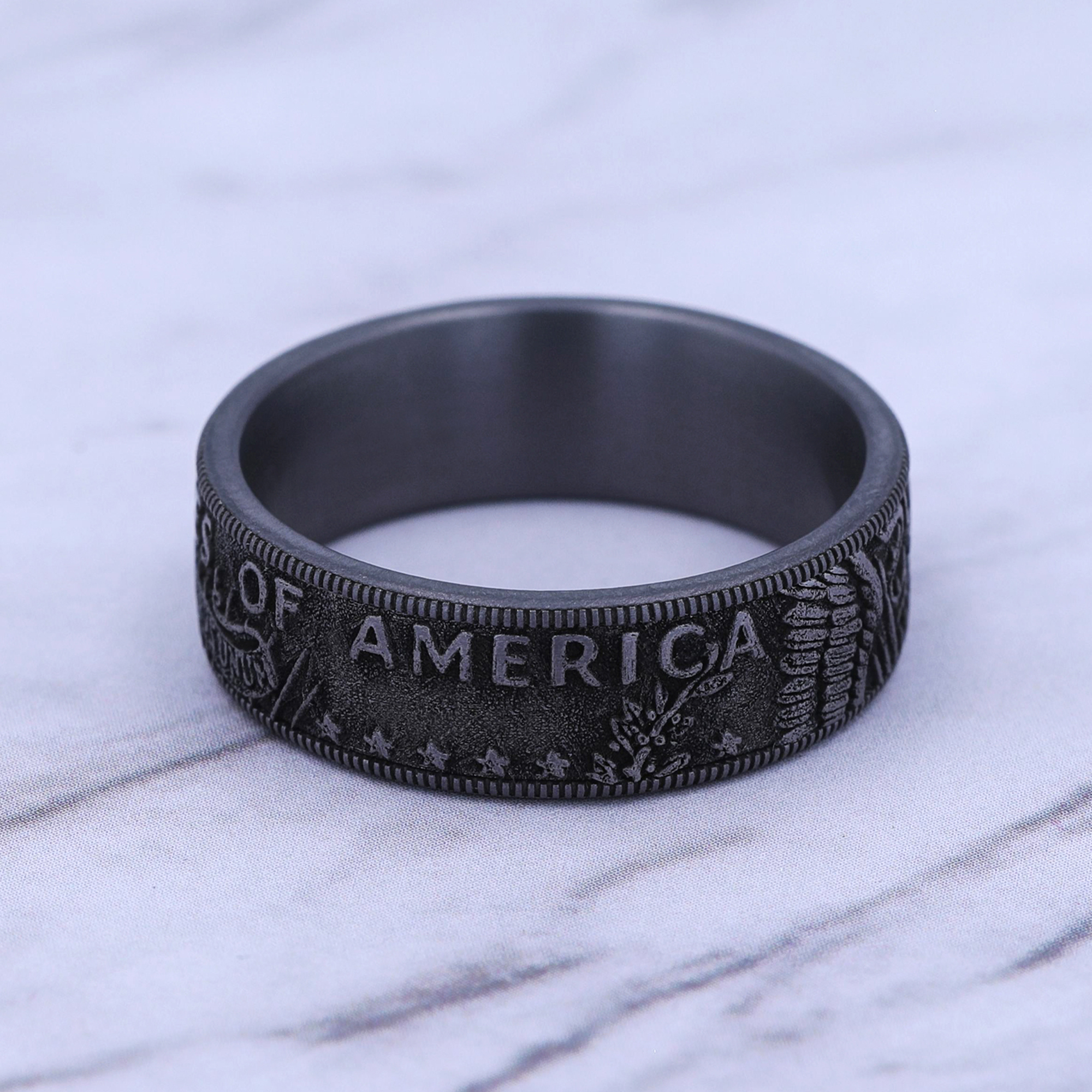 Liberty Coin-Edge Tantalum Comfort-Fit Band (8mm)