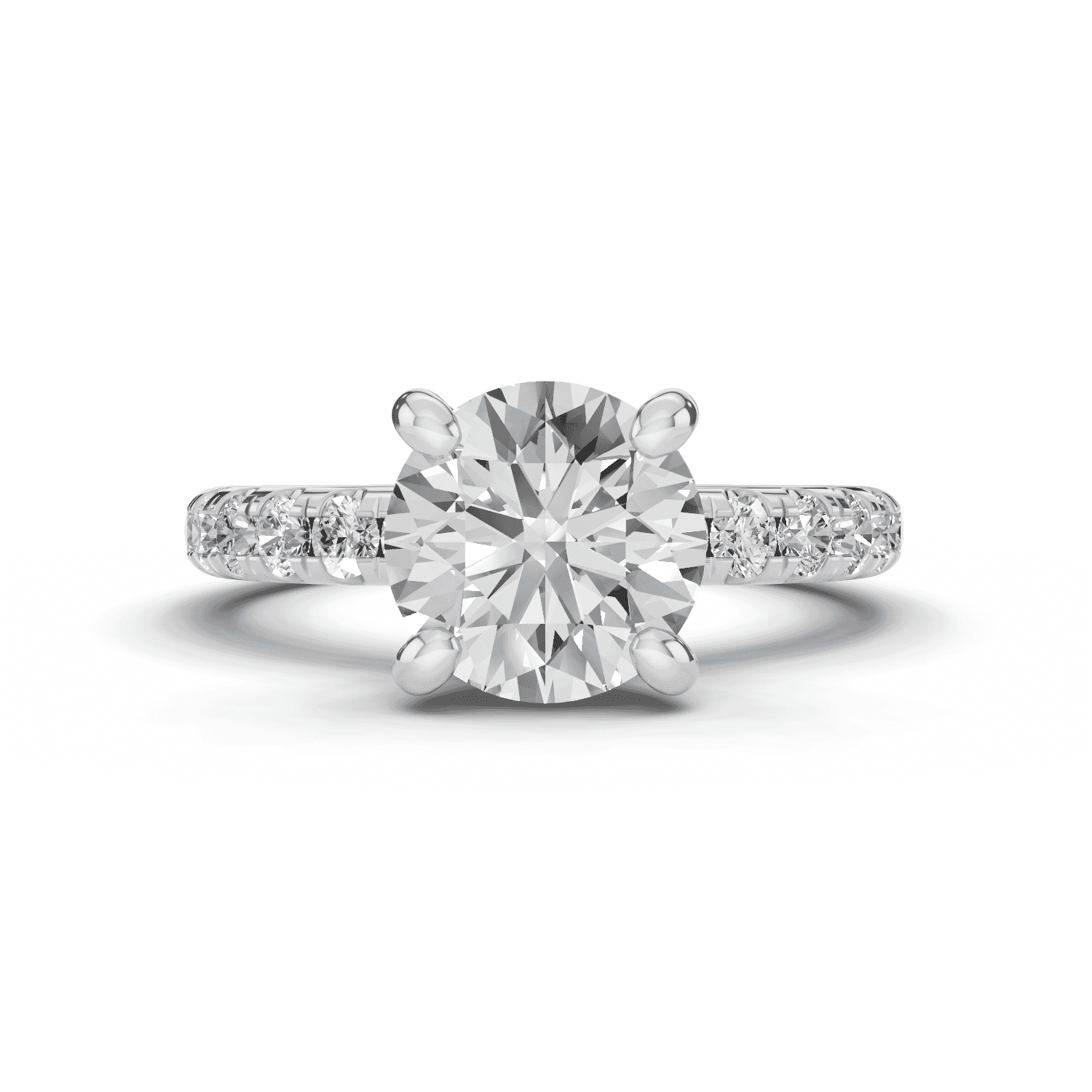Signature Hearts and Arrows Hidden Halo Pave Engagement Ring (1/2ct. tw.)