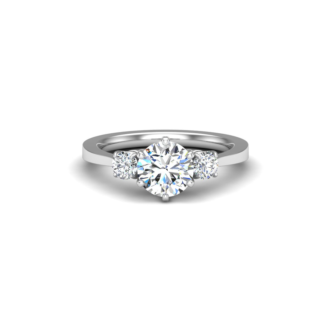 Kamryn Three Stone Ring Engagement Ring