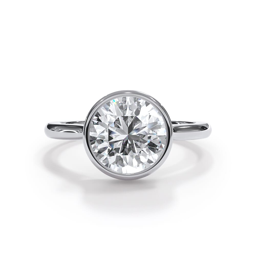 Enigma Bezel Hidden Halo Engagement Ring