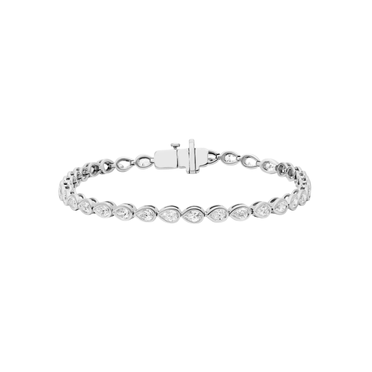 Pear Diamond Bezel Bracelet