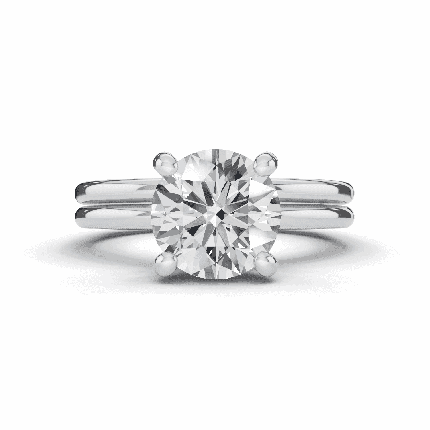 Signature Hearts and Arrows Hidden Halo Euroshank Engagement Ring (1.5mm)