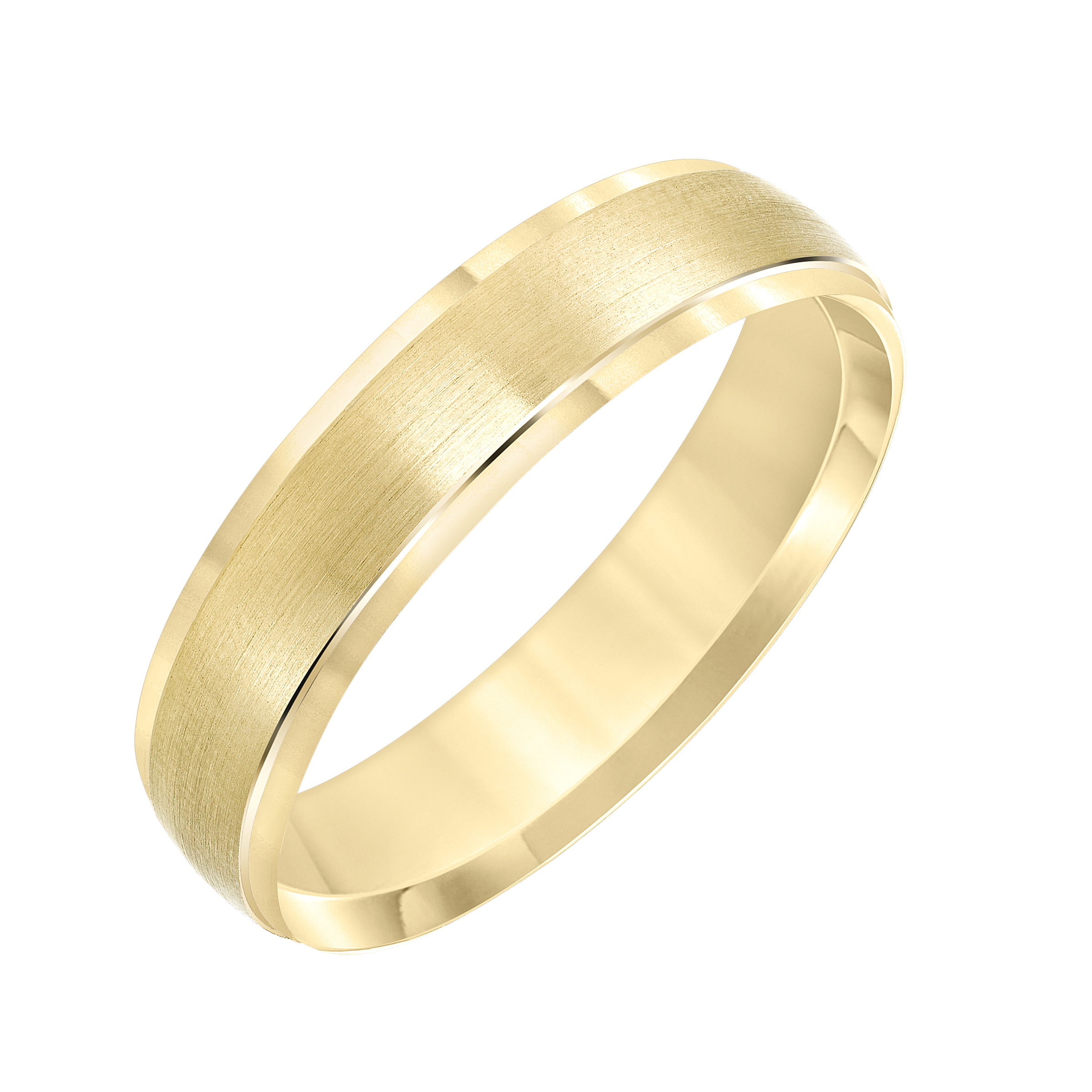 Brushed Center Polished Edge Wedding Band (5mm)