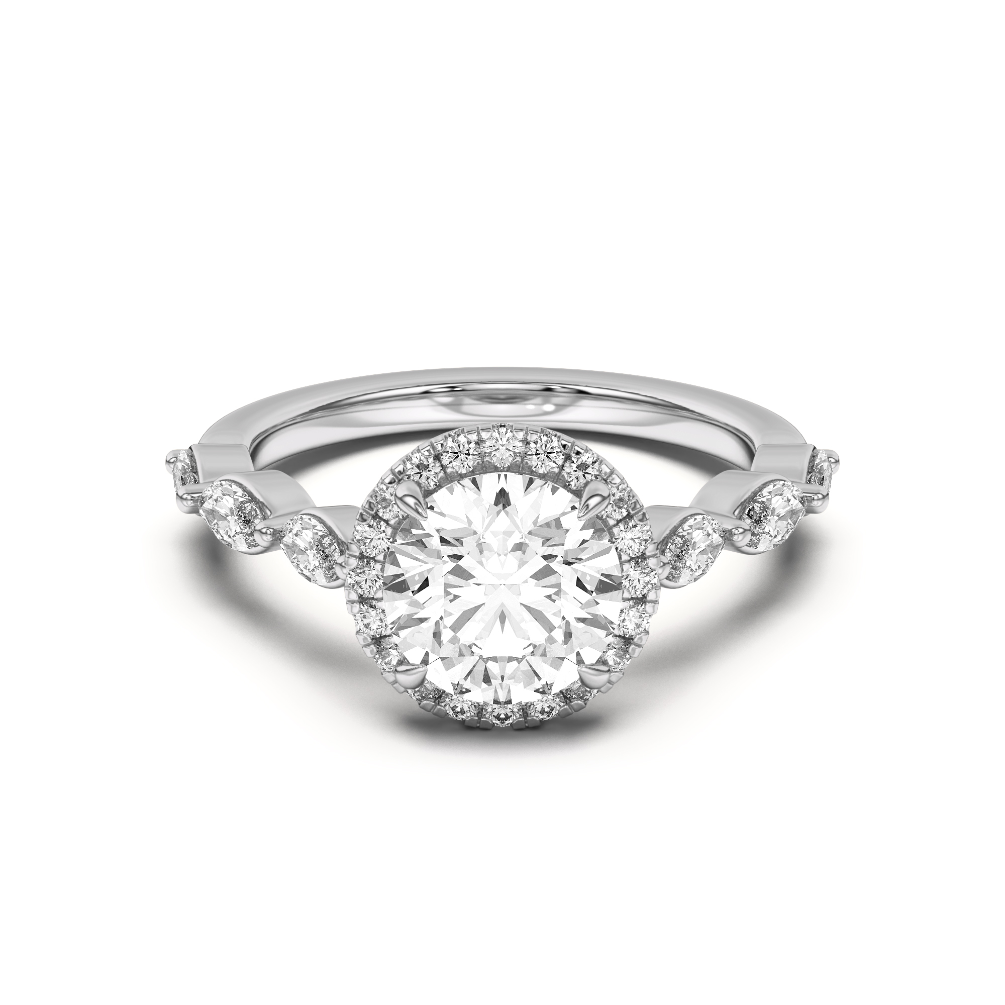 Everly Marquise Engagement Ring With Halo