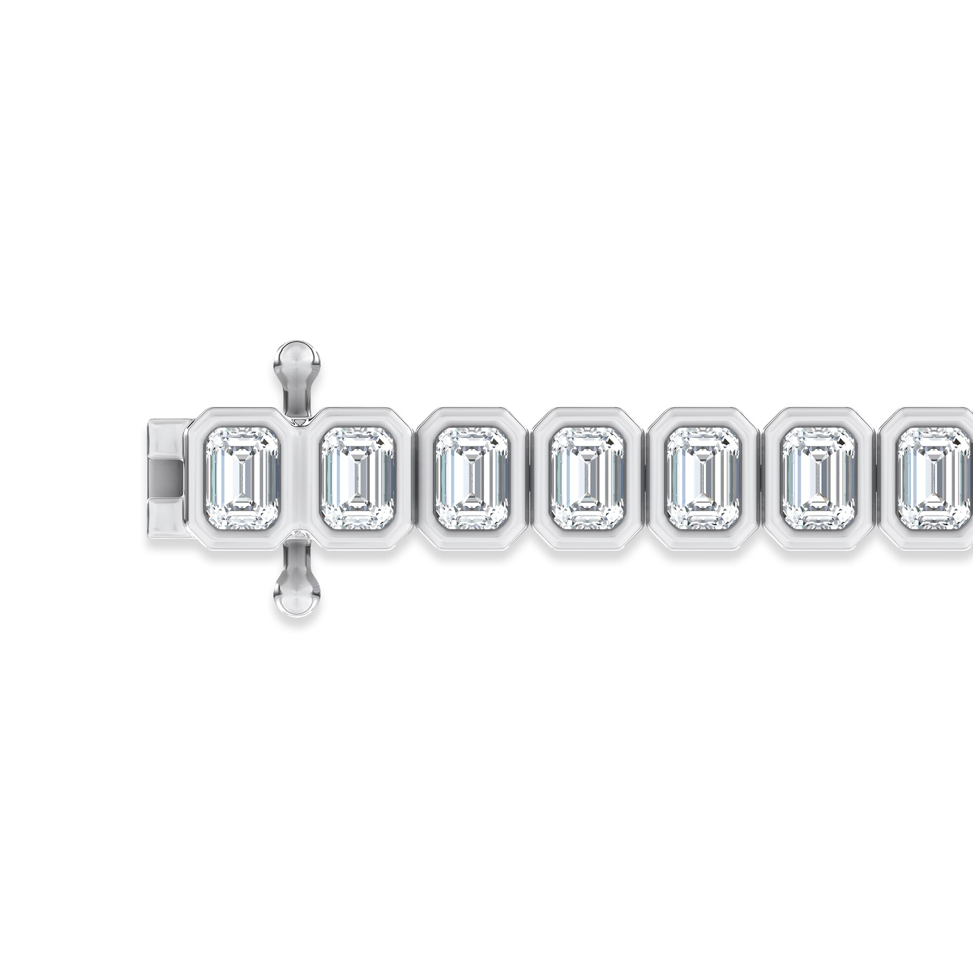 Illume Emerald Bezel Diamond Tennis Bracelet by Christian Siriano