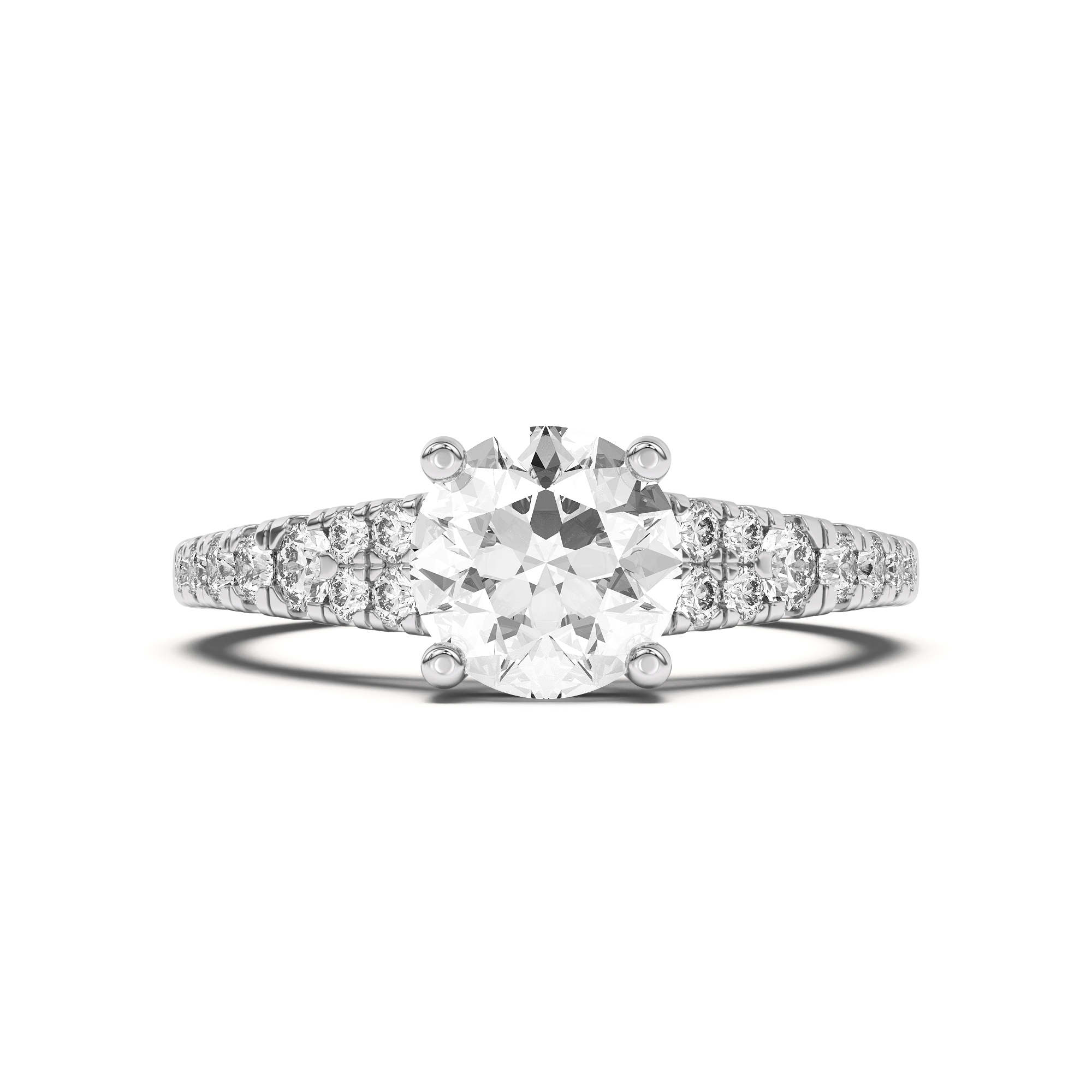 Nalani Pave Cathedral Engagement Ring