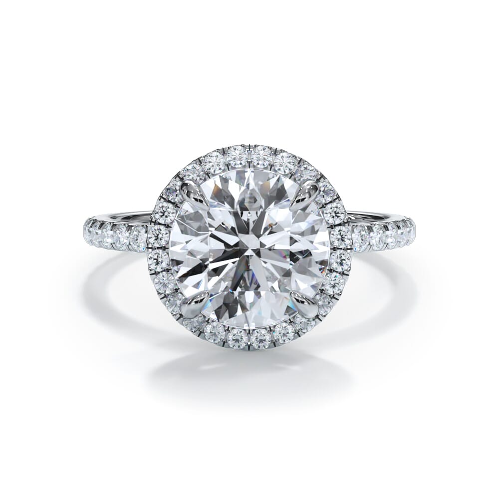 Bellora Pave Halo Engagement Ring
