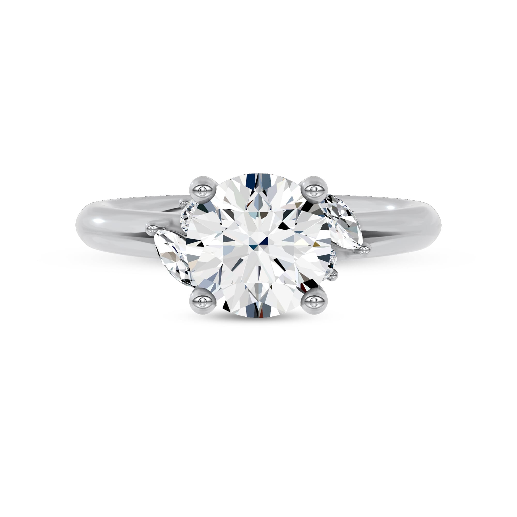 Serenity Marquise And Round Diamond Accent Engagement Ring