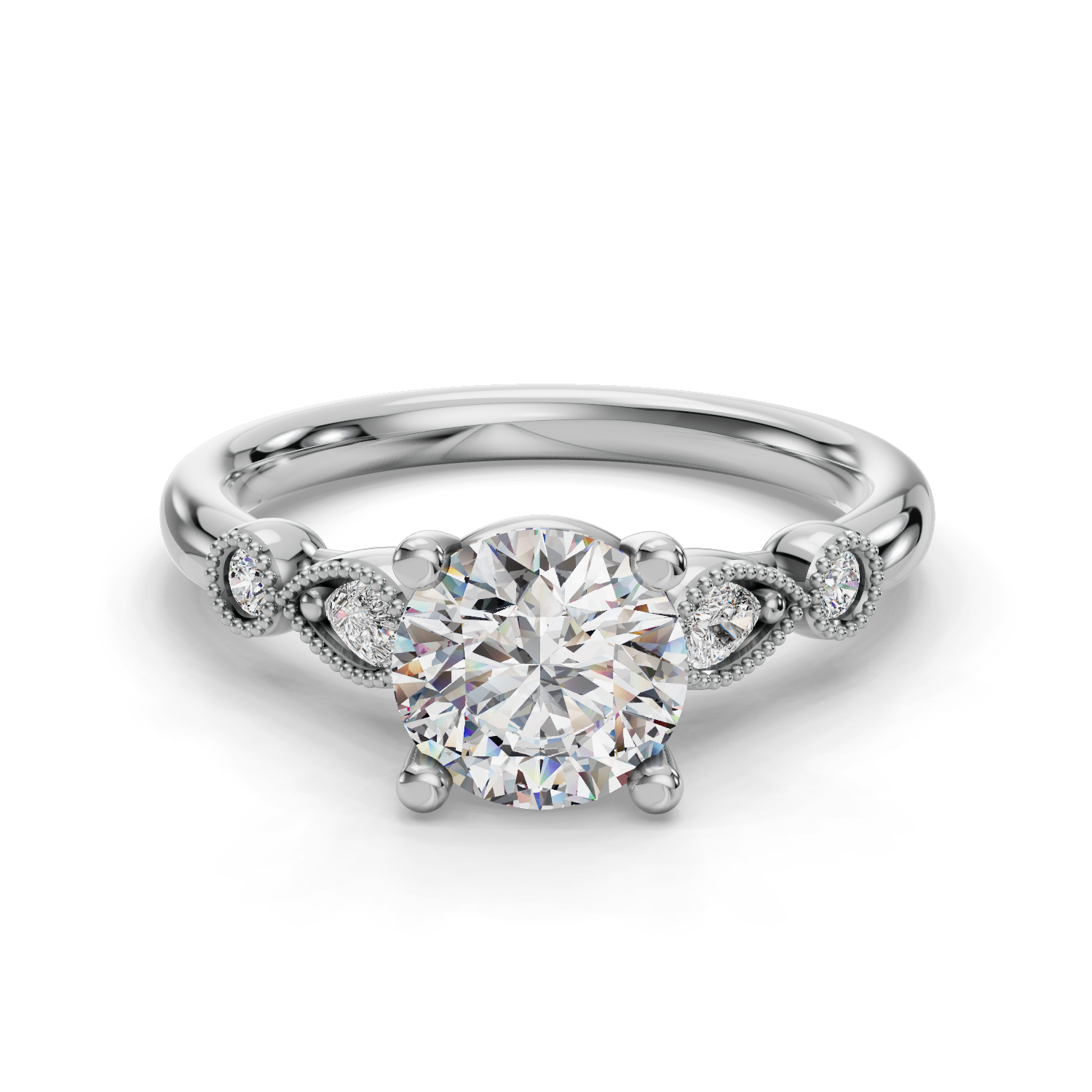Anisette Milgrain Engagement Ring