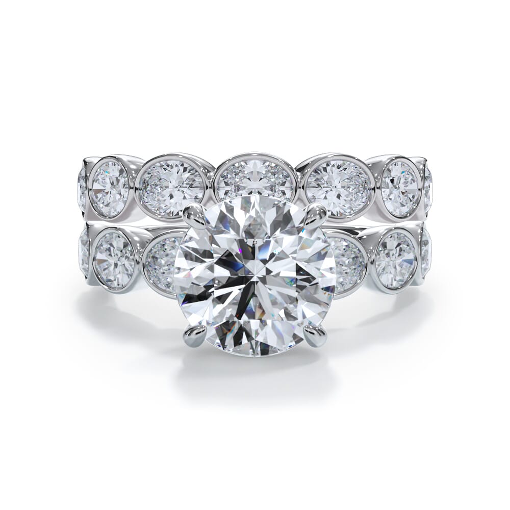 Bellora Oval Diamond Bezel Band