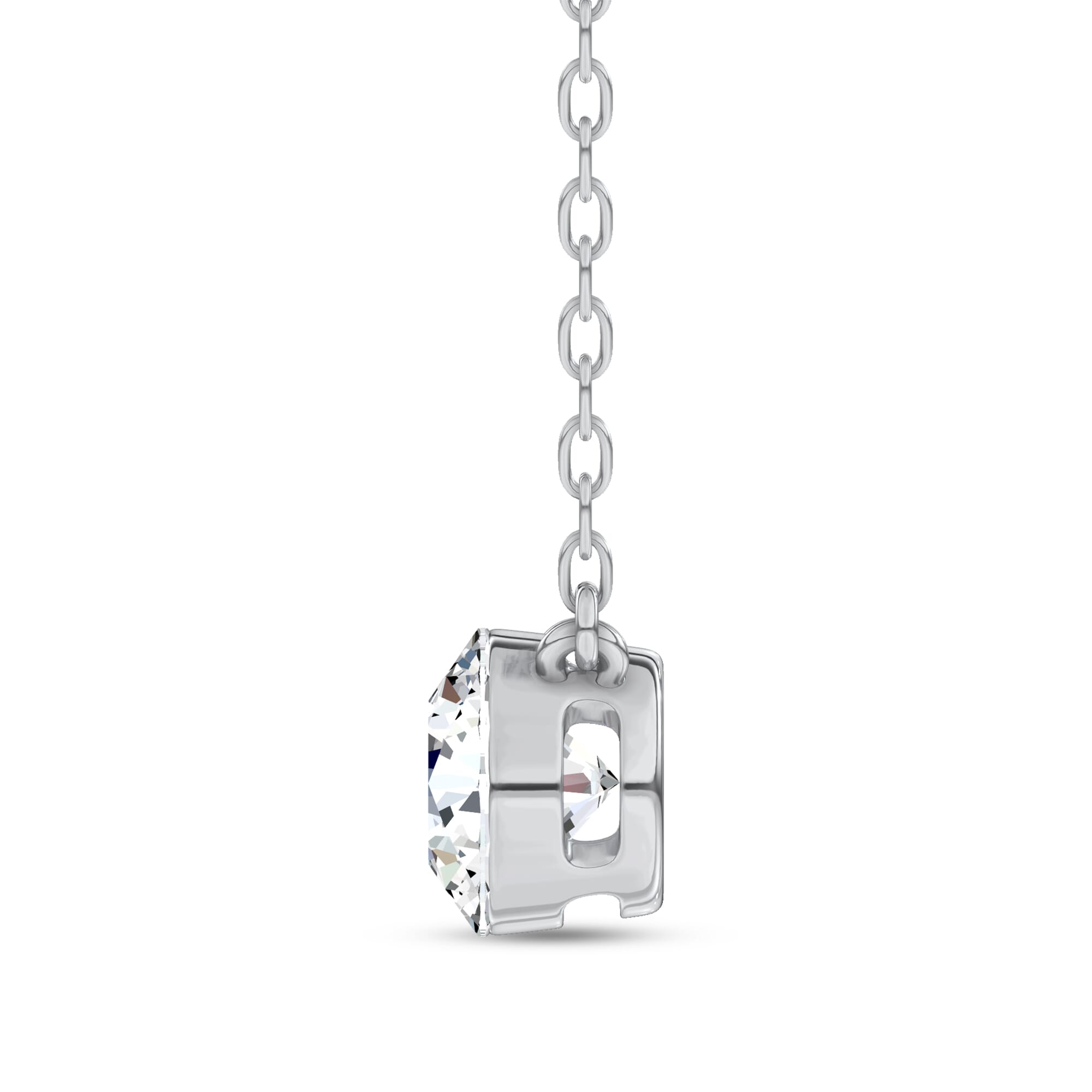 Invisible-Set Round Lab Diamond Necklace (.50 ct. tw.)