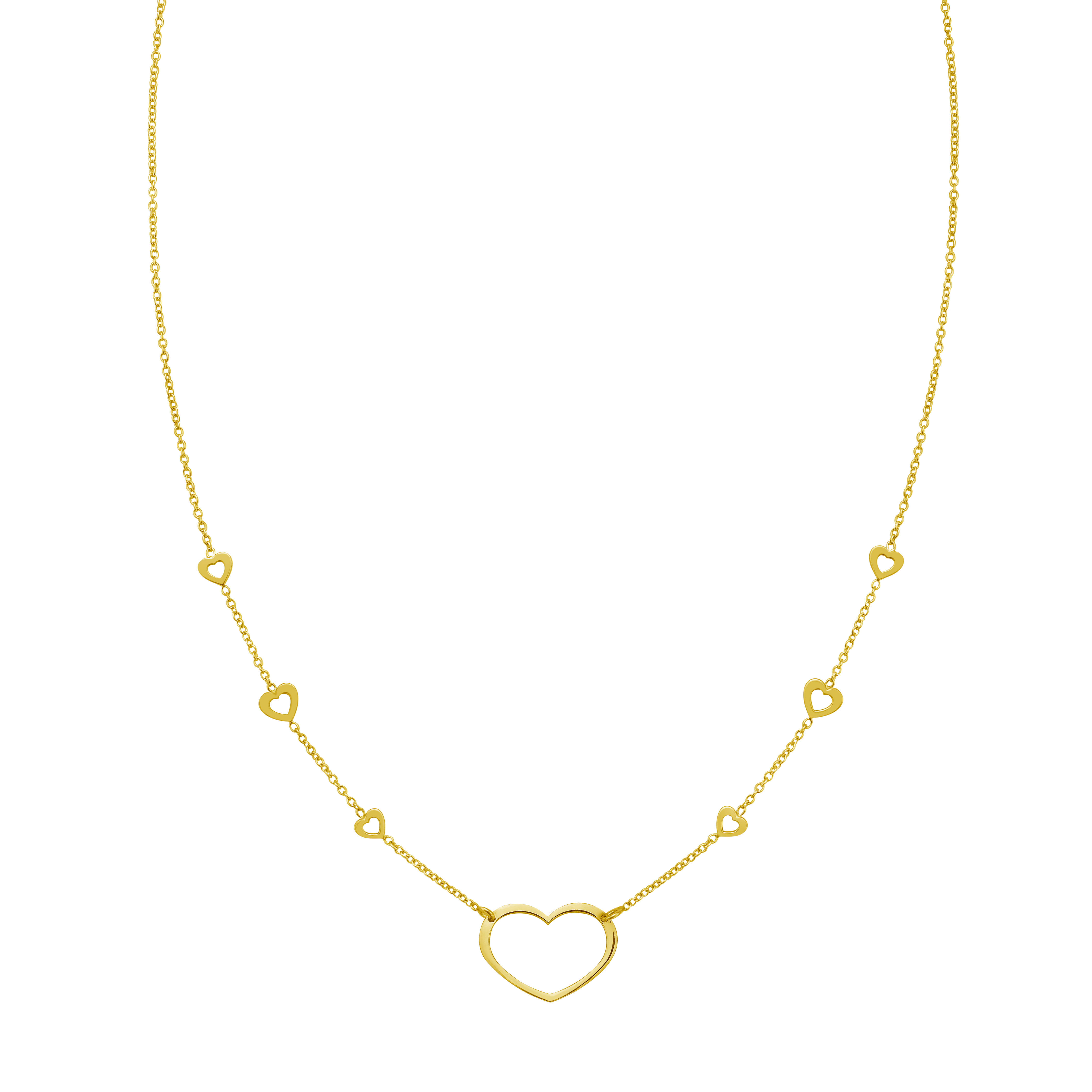 Open Heart Station Necklace