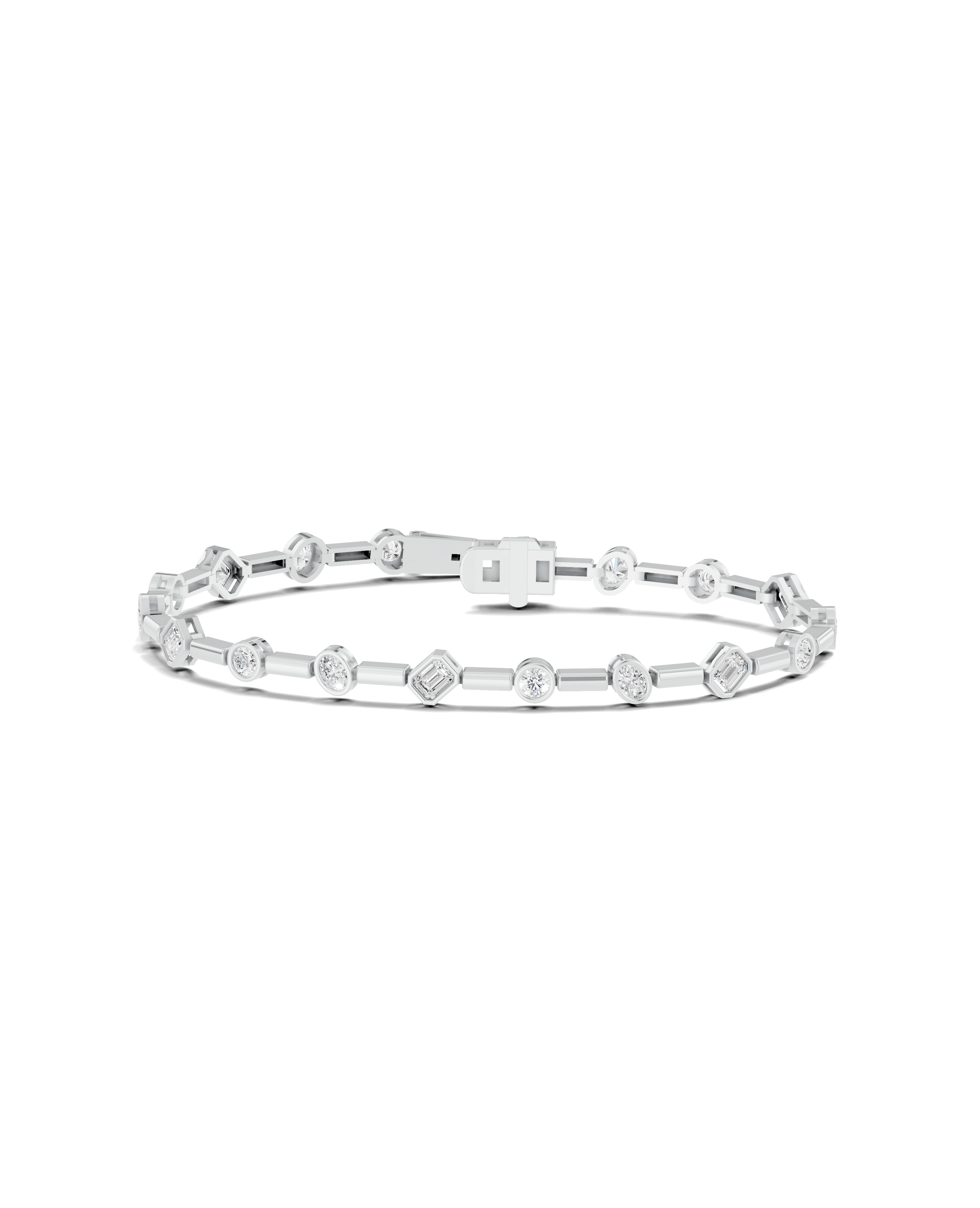 Mixed-Shape Bezel Bar Diamond Bracelet (2.80 ct. tw.)