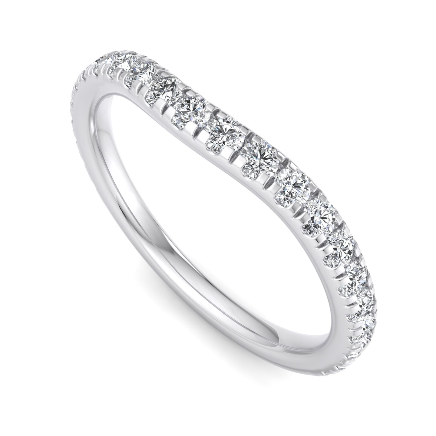 Lylah Curved Pave Band