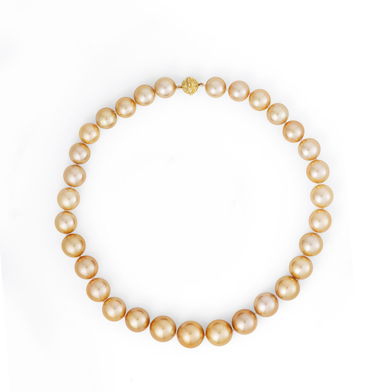 Golden South Sea Pearl Necklace (12-15.5mm)