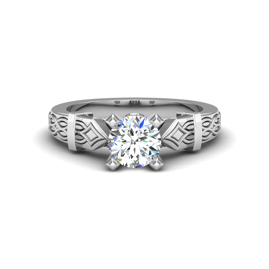 Anastasia Art Deco Solitaire Engagement Ring