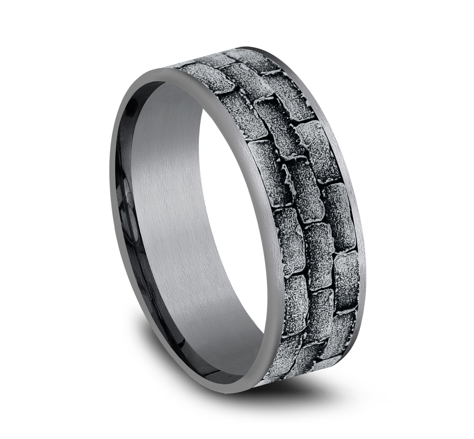 Masonry Gold and Tantalum Comfort-Fit Band (7.5mm)
