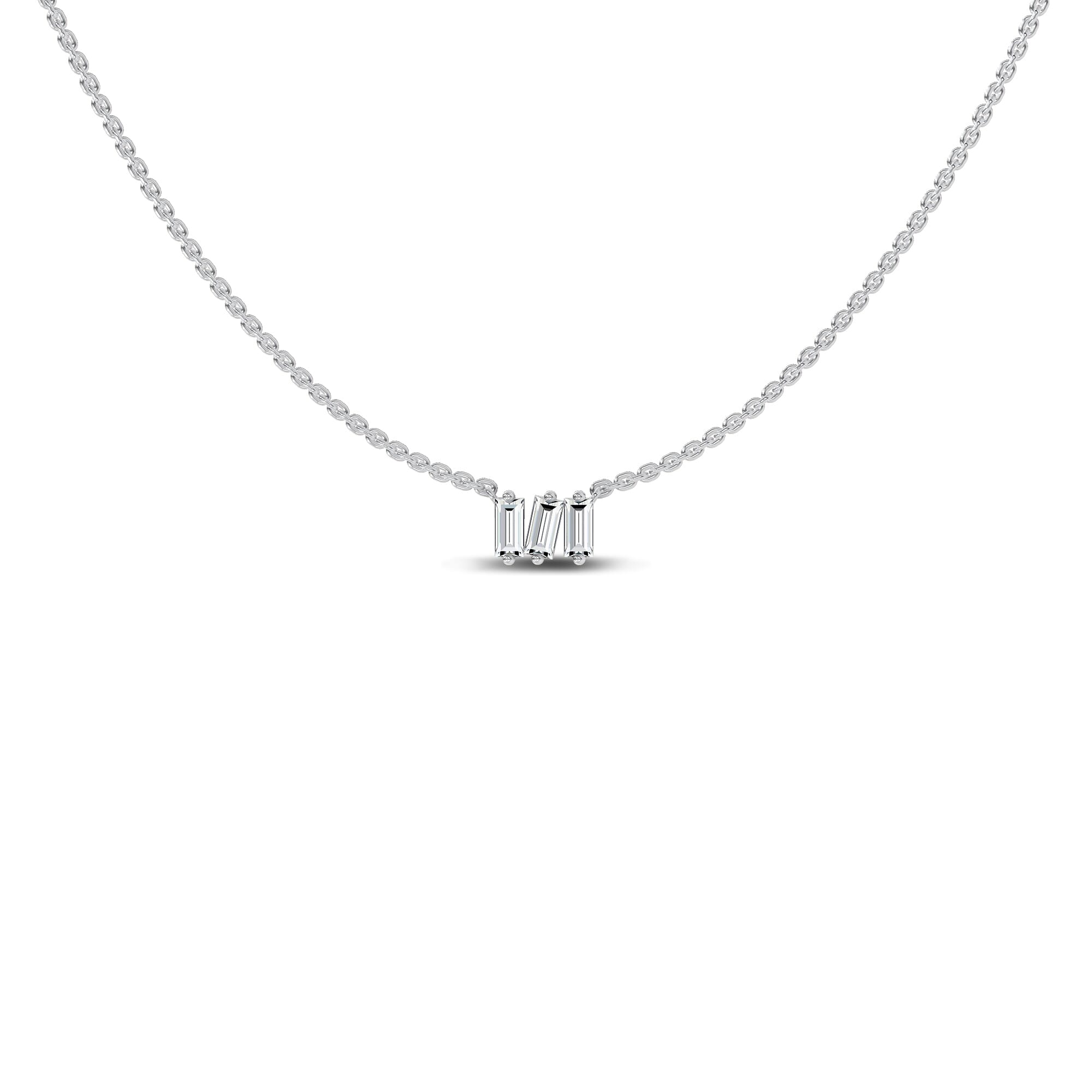 Staccato Baguette Lab Diamond Necklace by Christian Siriano