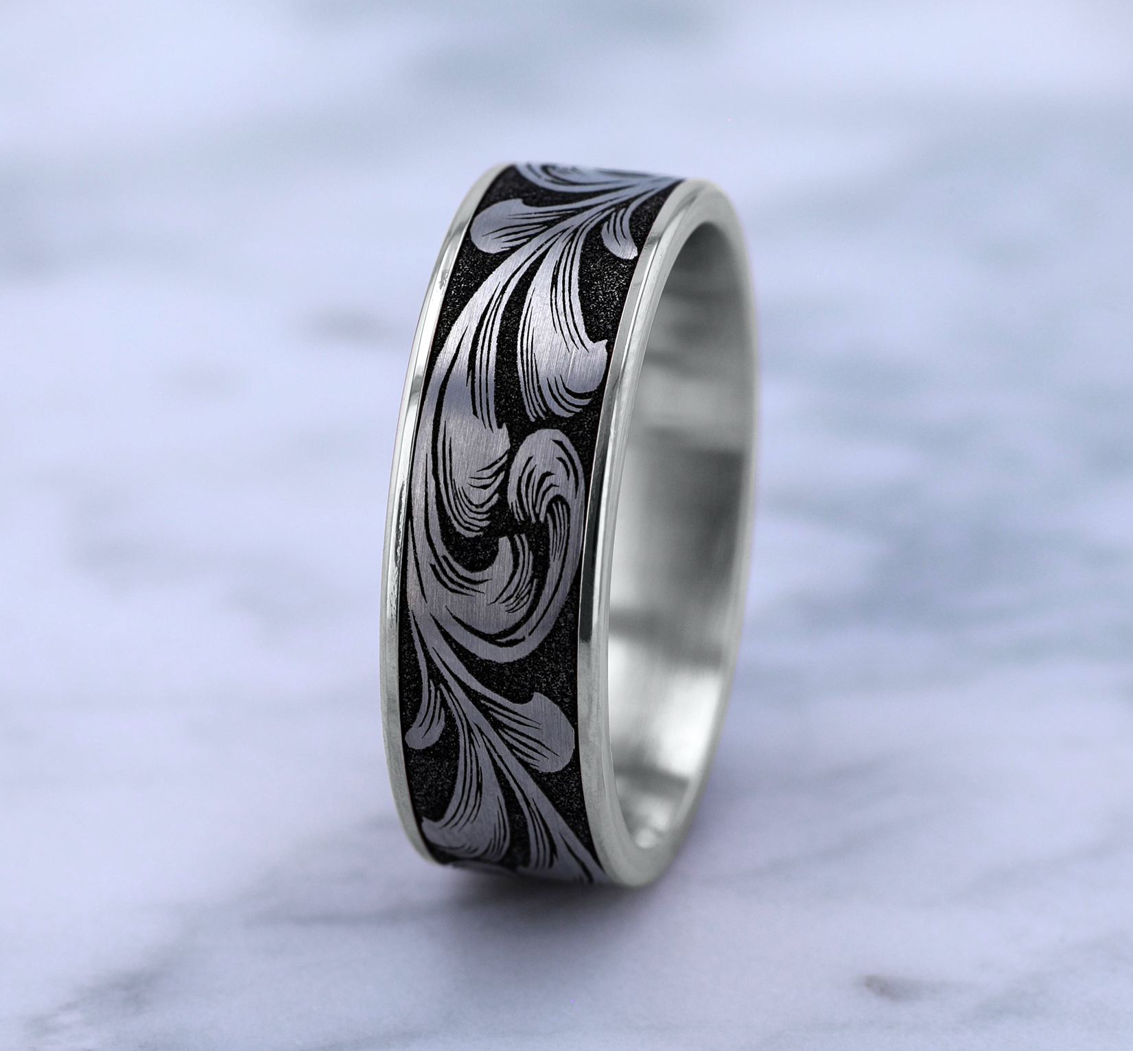 Ironflow Engraved Comfort-Fit Band (6.5mm)