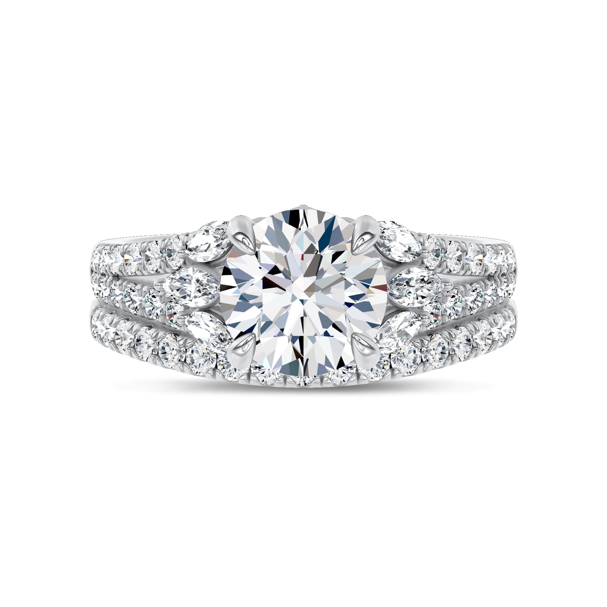 Classic Contoured Pave Band by Christian Siriano