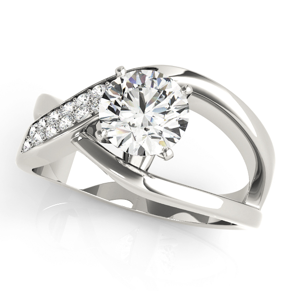 Sloan Contemporary Style Pave Diamond Engagement Ring