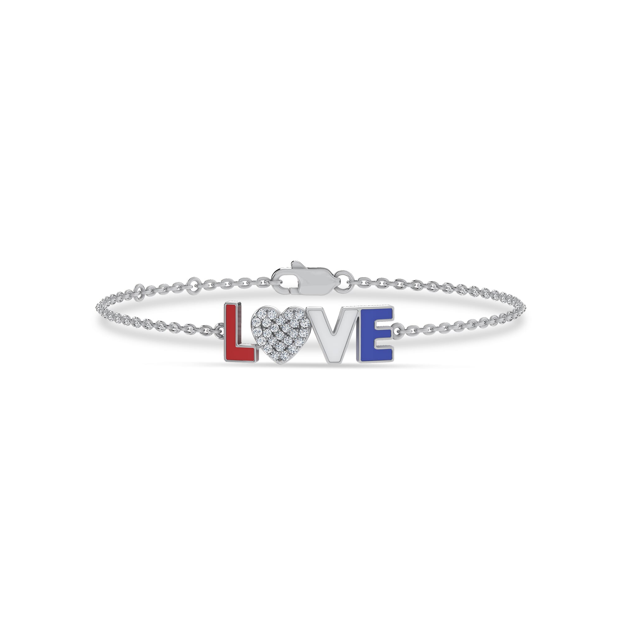 Patriotic Love Lab Diamond Bracelet