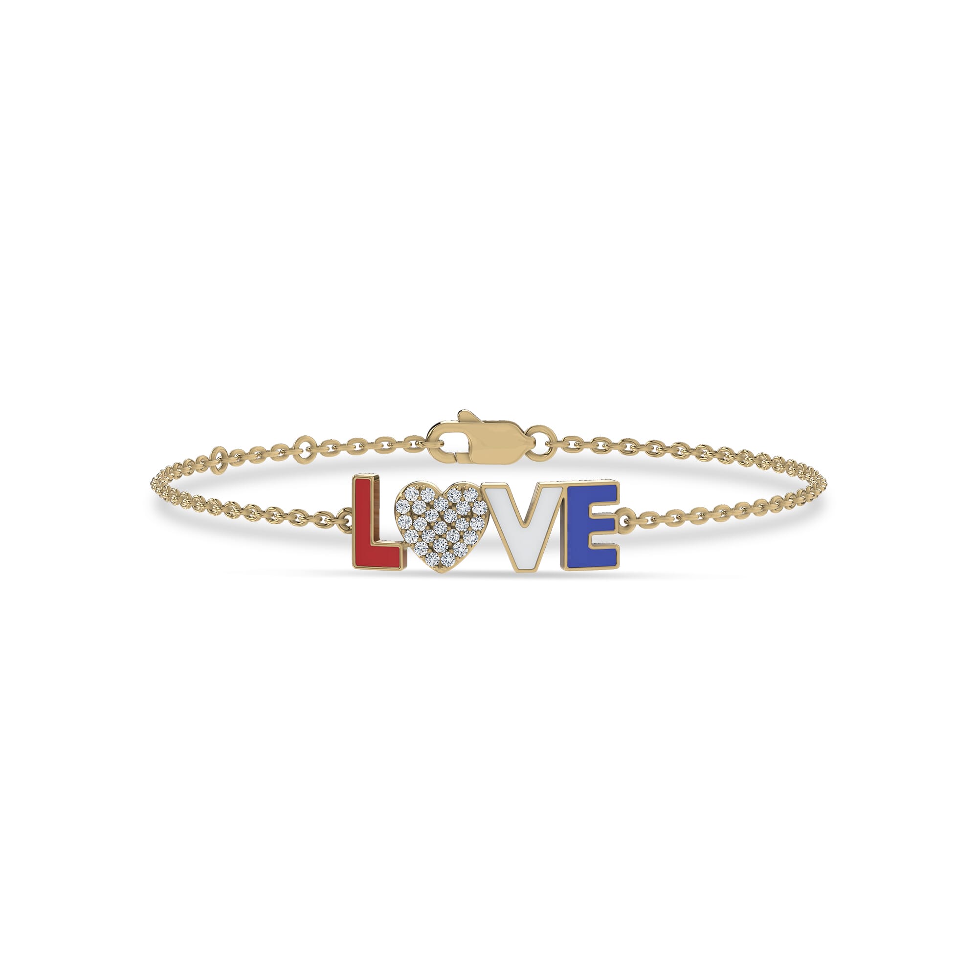Patriotic Love Lab Diamond Bracelet