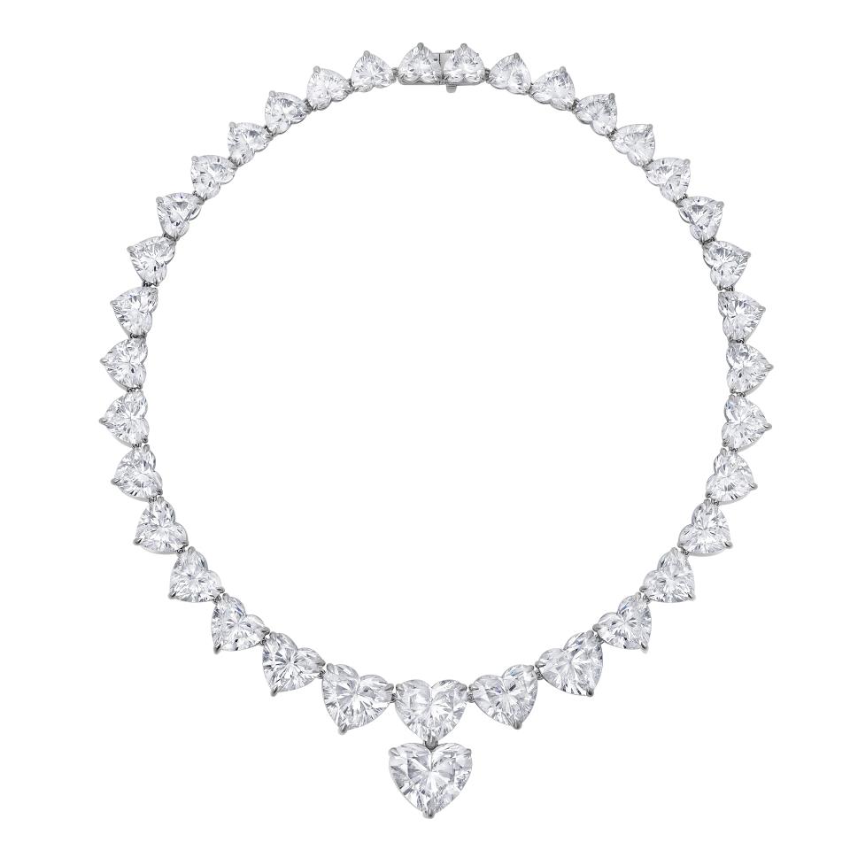 Riviera Heart Lab Diamond Masterpiece Necklace (166.56 ct. tw.)