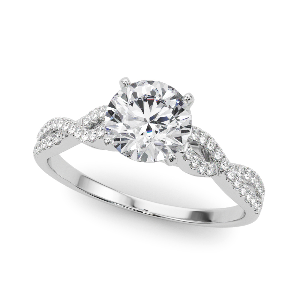 Ceil Micro Pave Engagement Ring