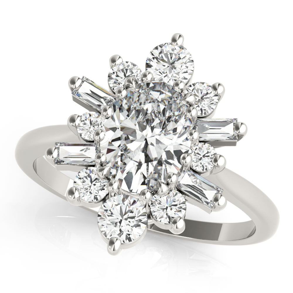 Sharpe Oval Halo Engagement Ring