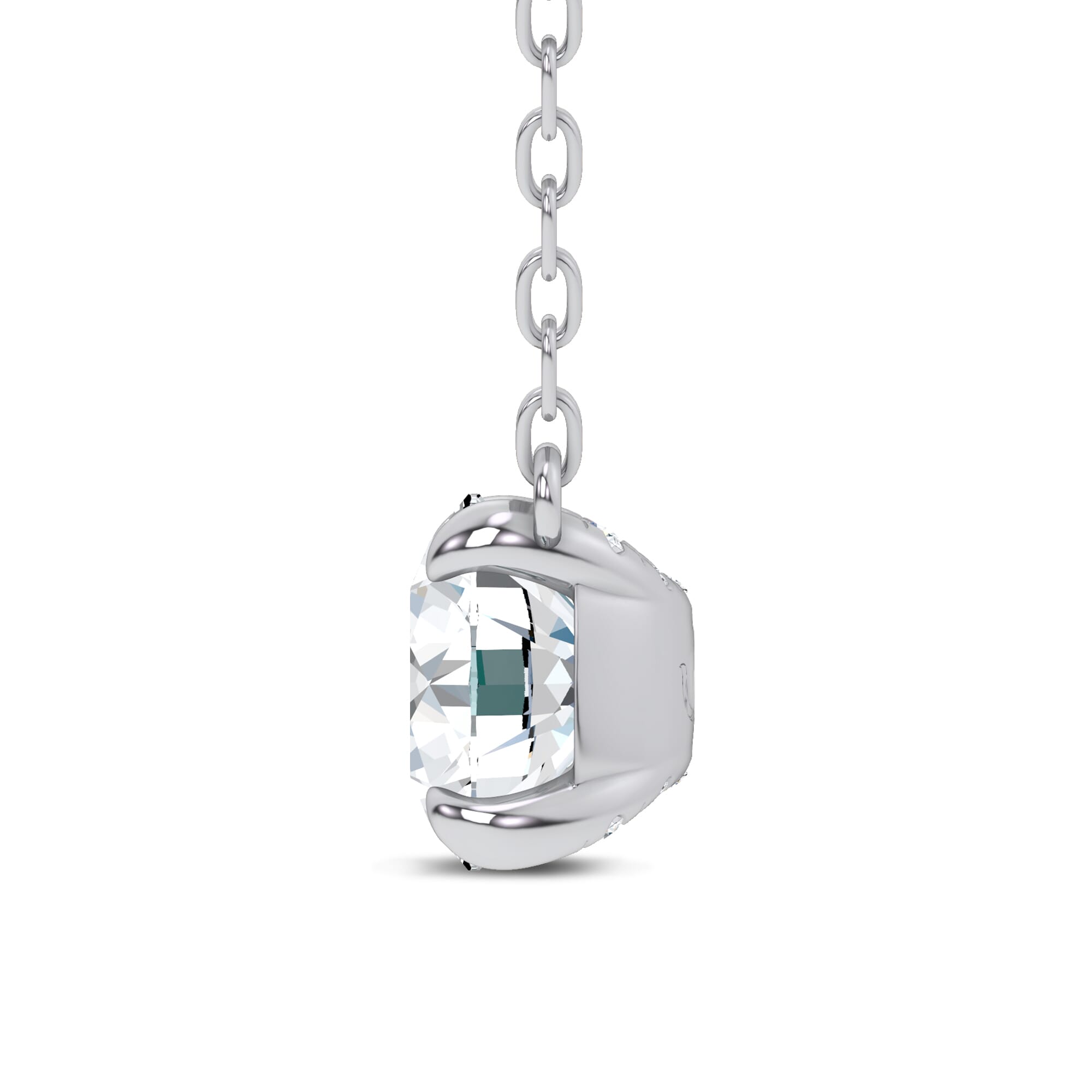 C-Prong Pavé Lab Diamond Pendant (1 ct. tw.) by Christian Siriano