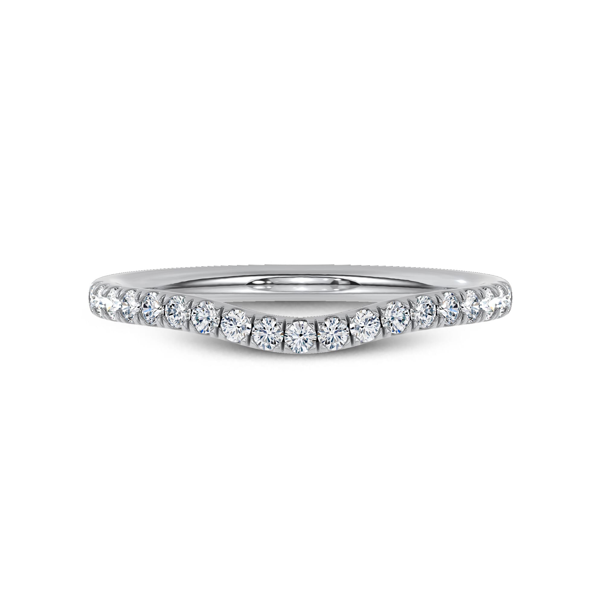 Marcelle Curved Pave Diamond Band