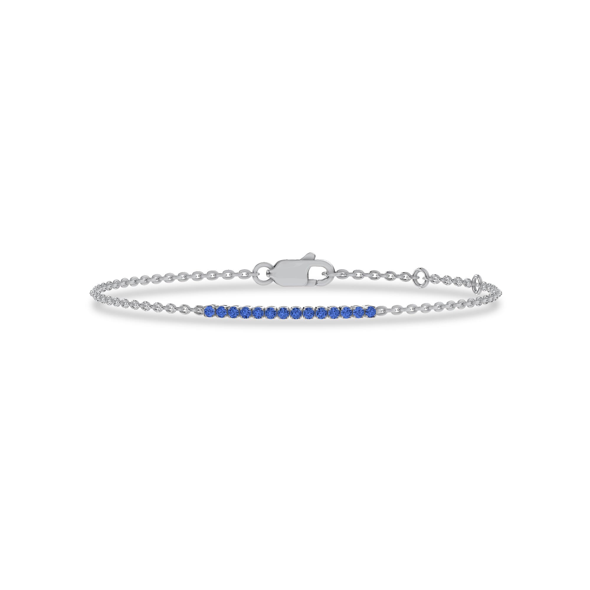 Petite Lab Sapphire Tennis Chain Bracelet (0.60 ct. tw.)