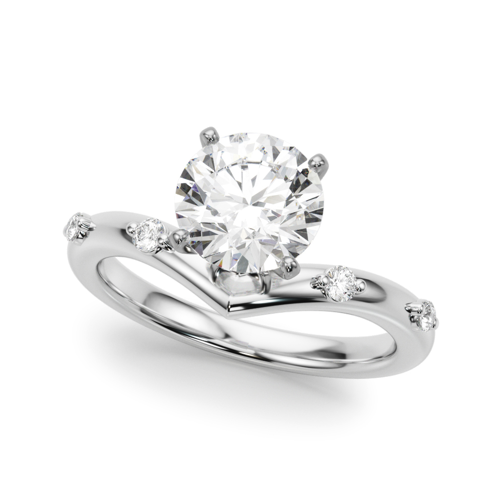 Aspyn Chevron Diamond Engagement Ring
