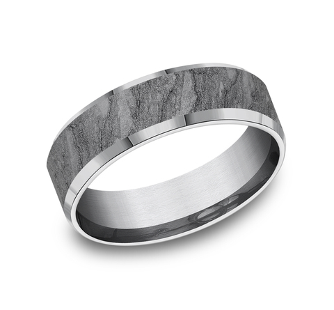 Granite Beveled Comfort-Fit Band (7mm)