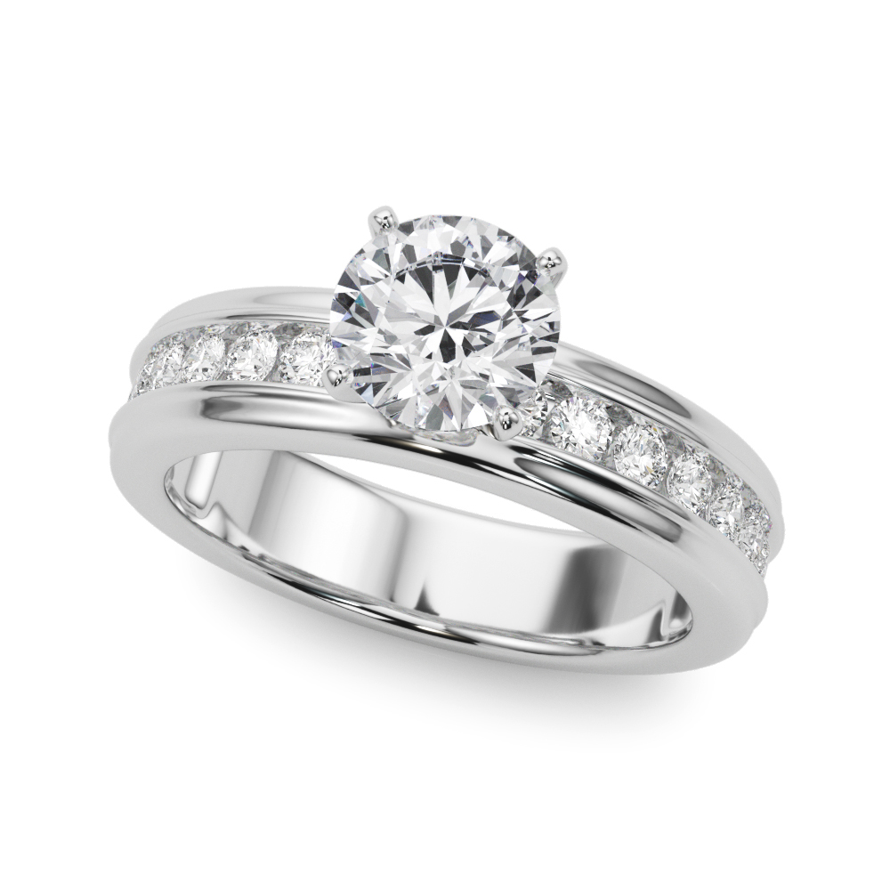 Aquarion Modern Channel Set Diamond Engagement Ring