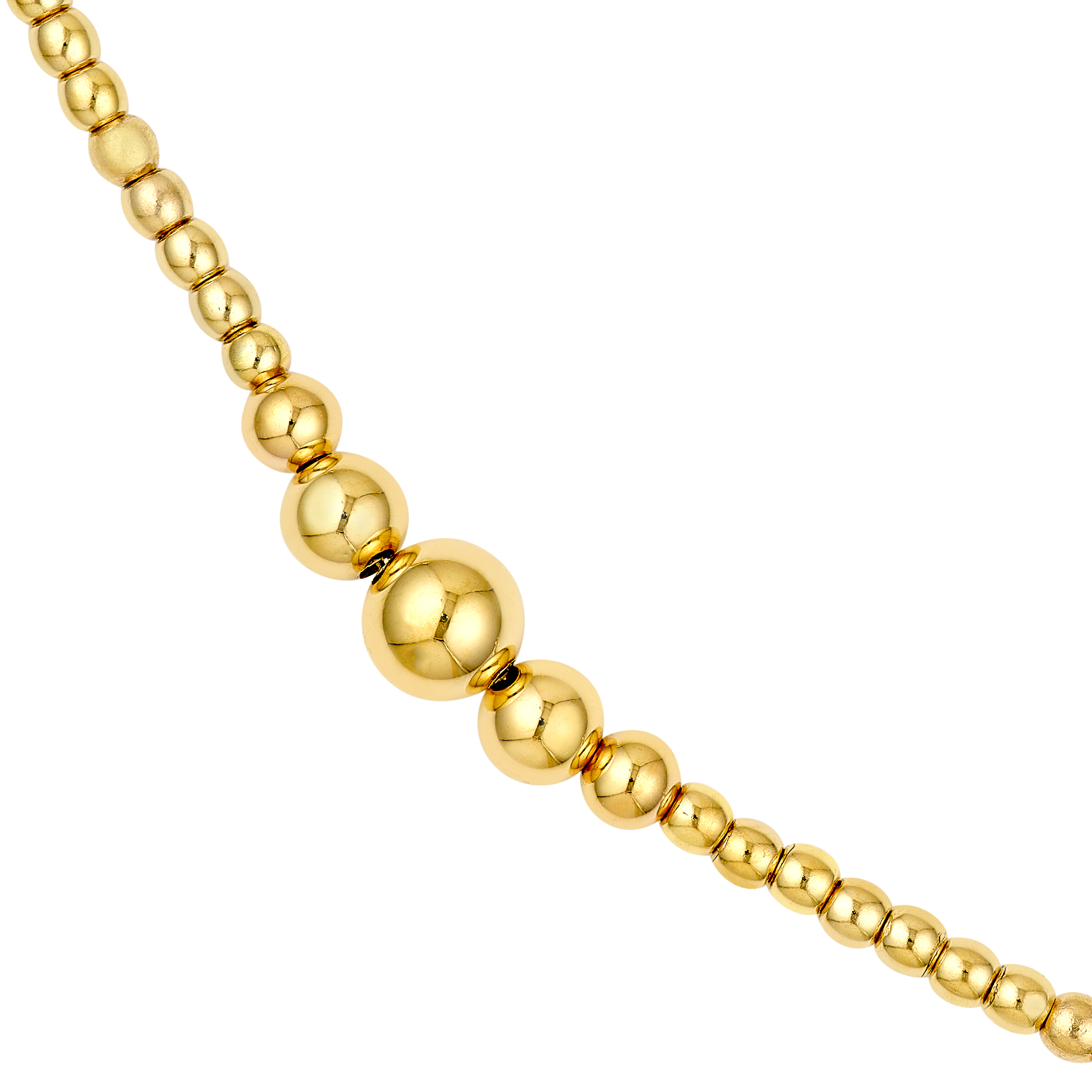 Graduated Bead Station Gold Necklace