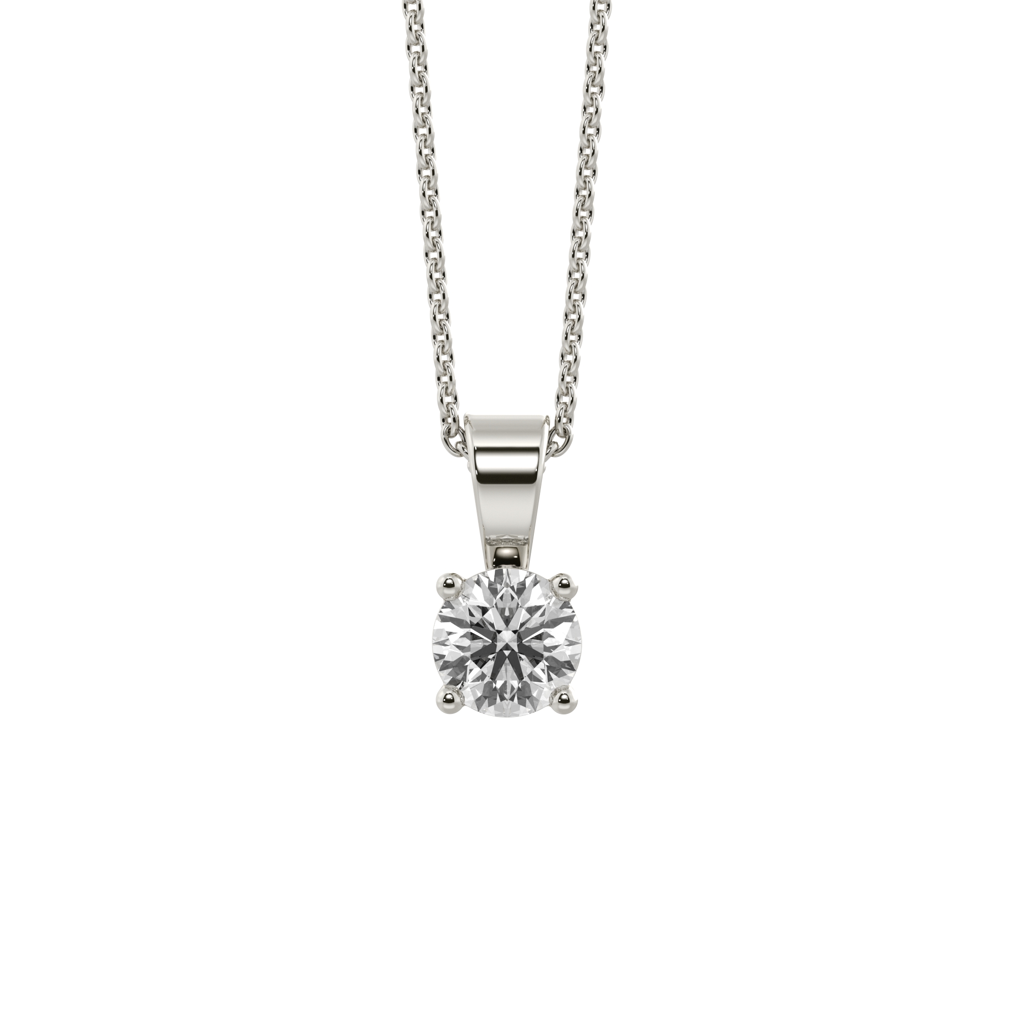 Classic Solitaire Lab Diamond Necklace