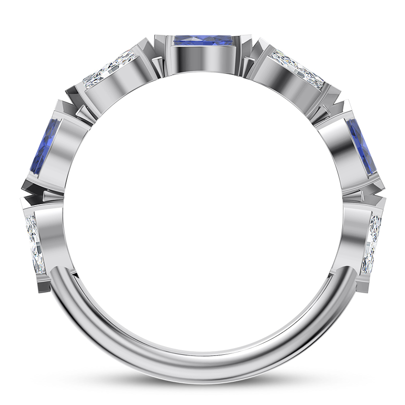 Ocean Sapphire And Diamond Band