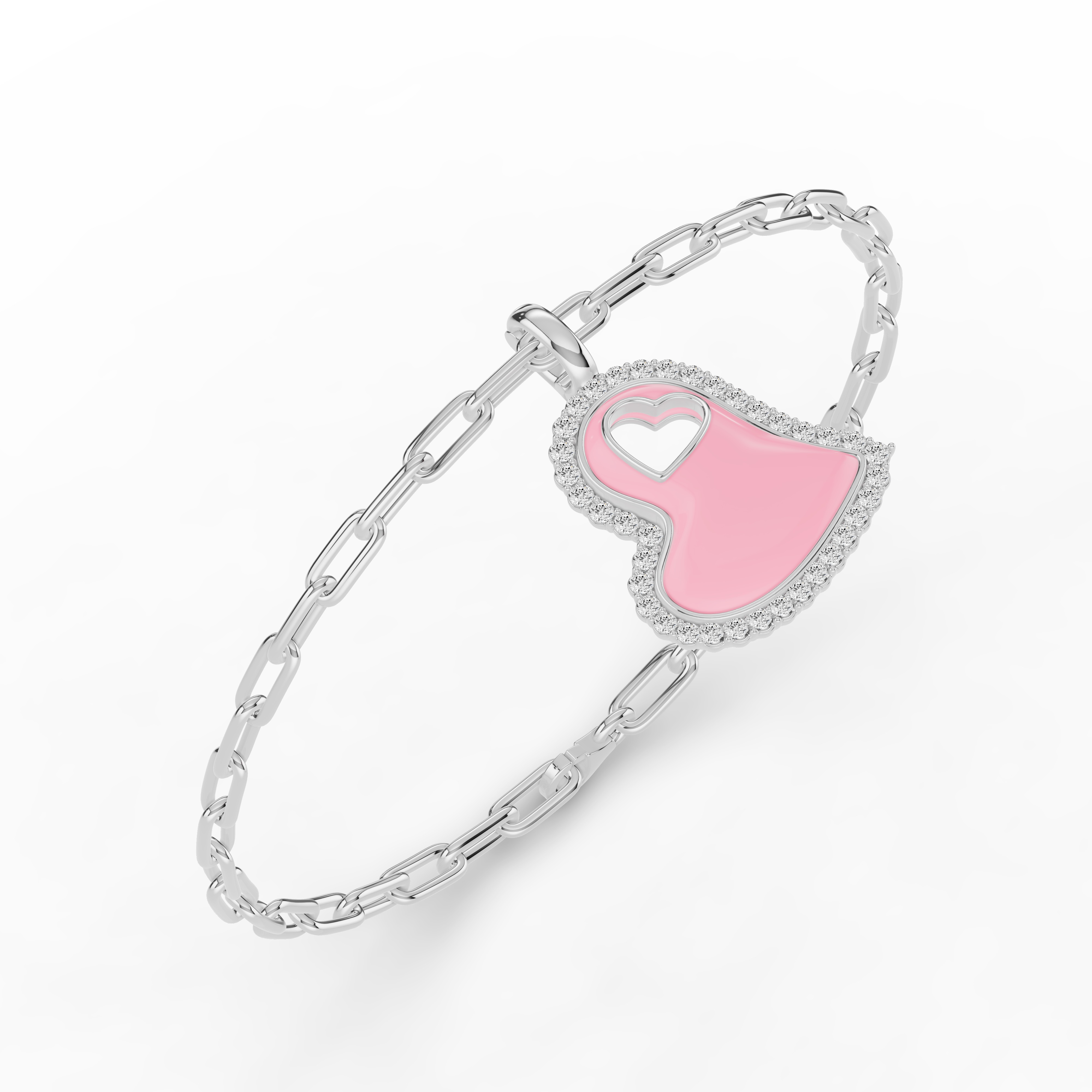 Cherish Pavé Heart Bracelet