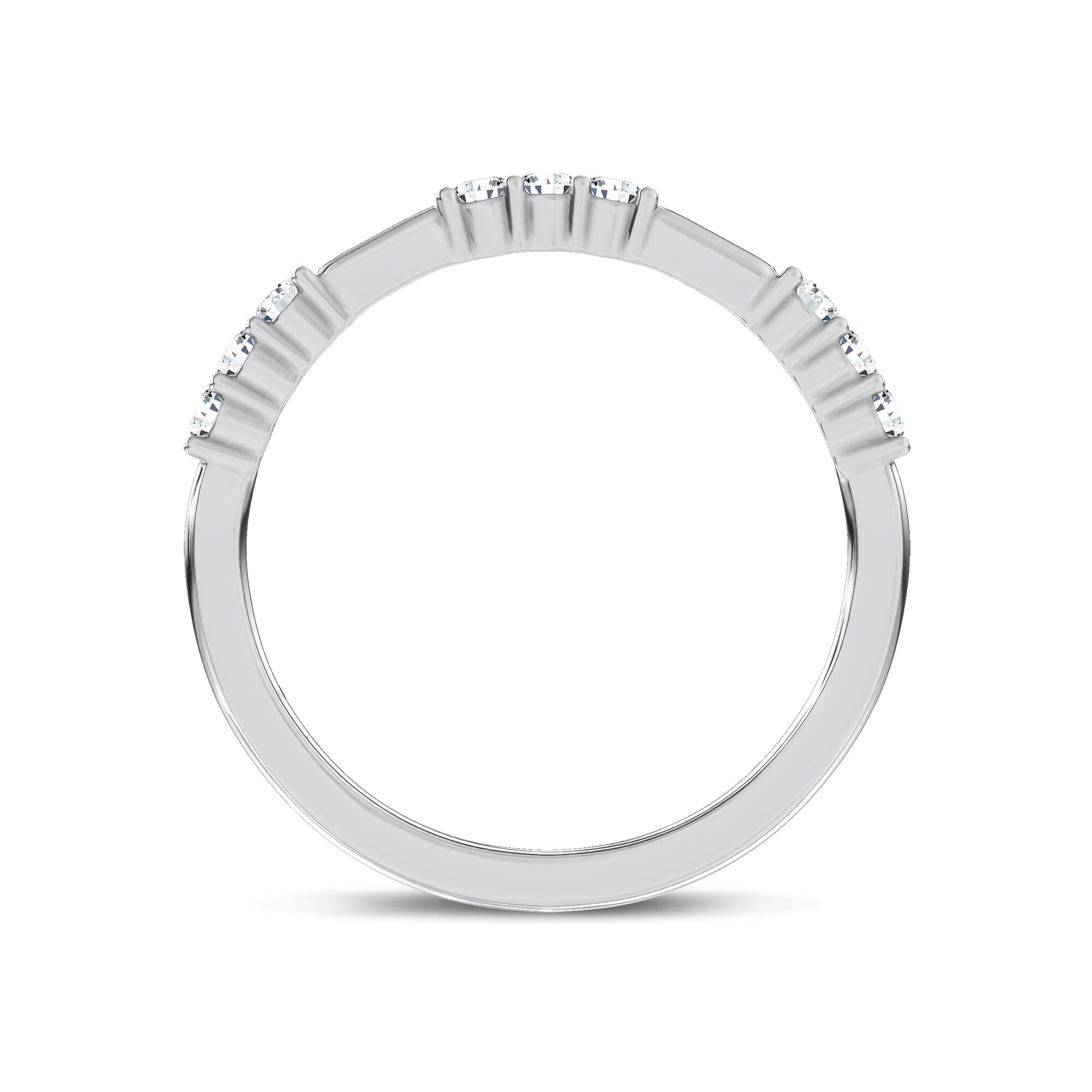 Fiora Black Ceramic Diamond Band by Christian Siriano