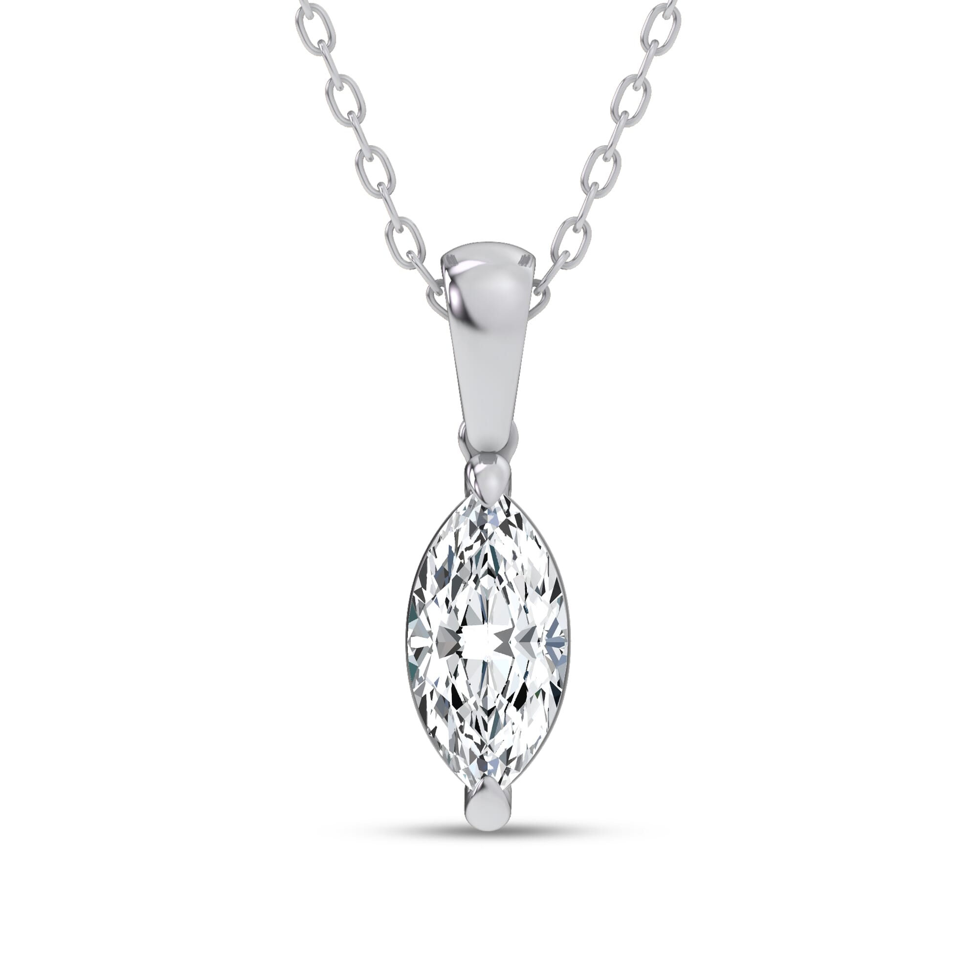 Midnight Halo Marquise Lab Pendant by Christian Siriano