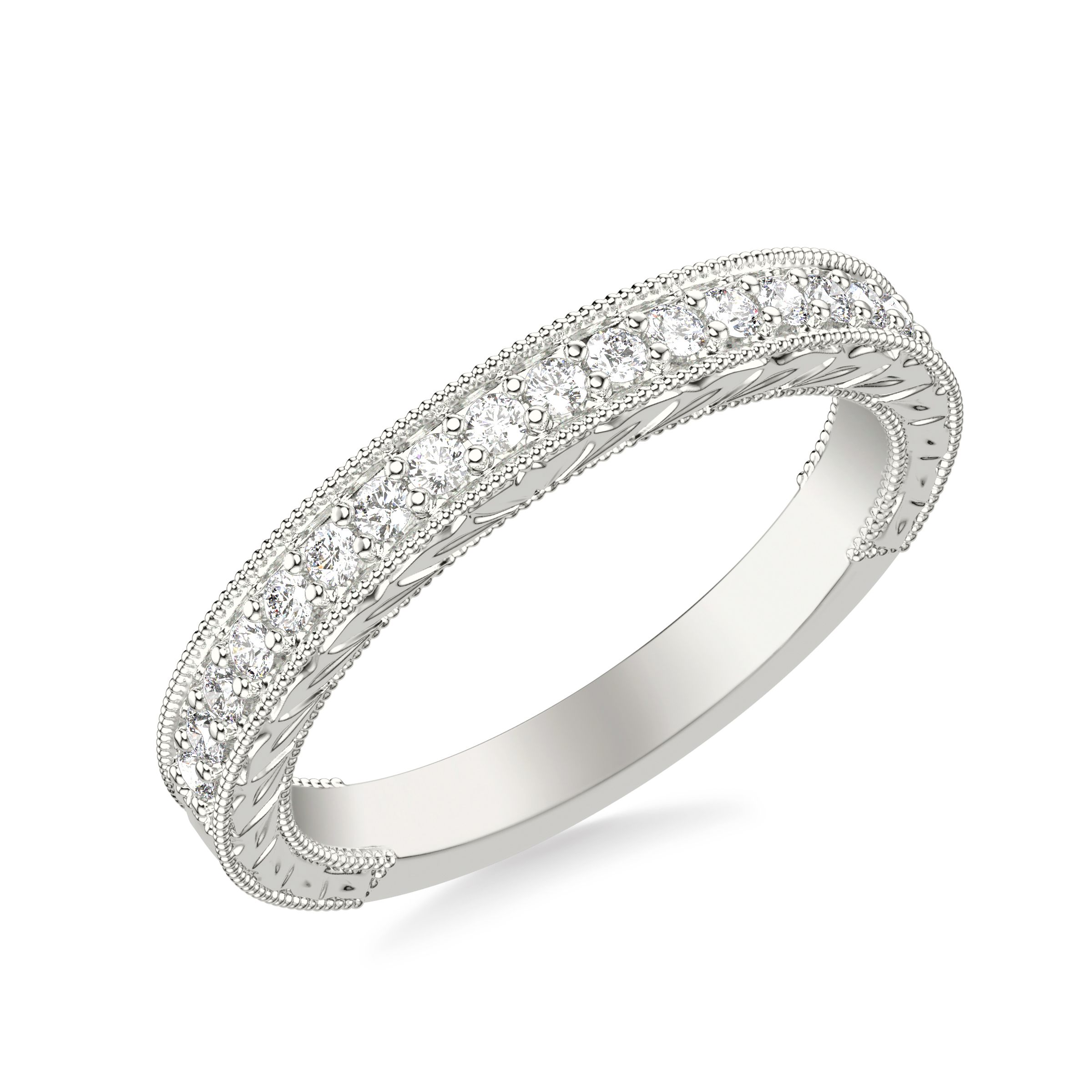 Kensie Grand Engraved Pave Diamond Band