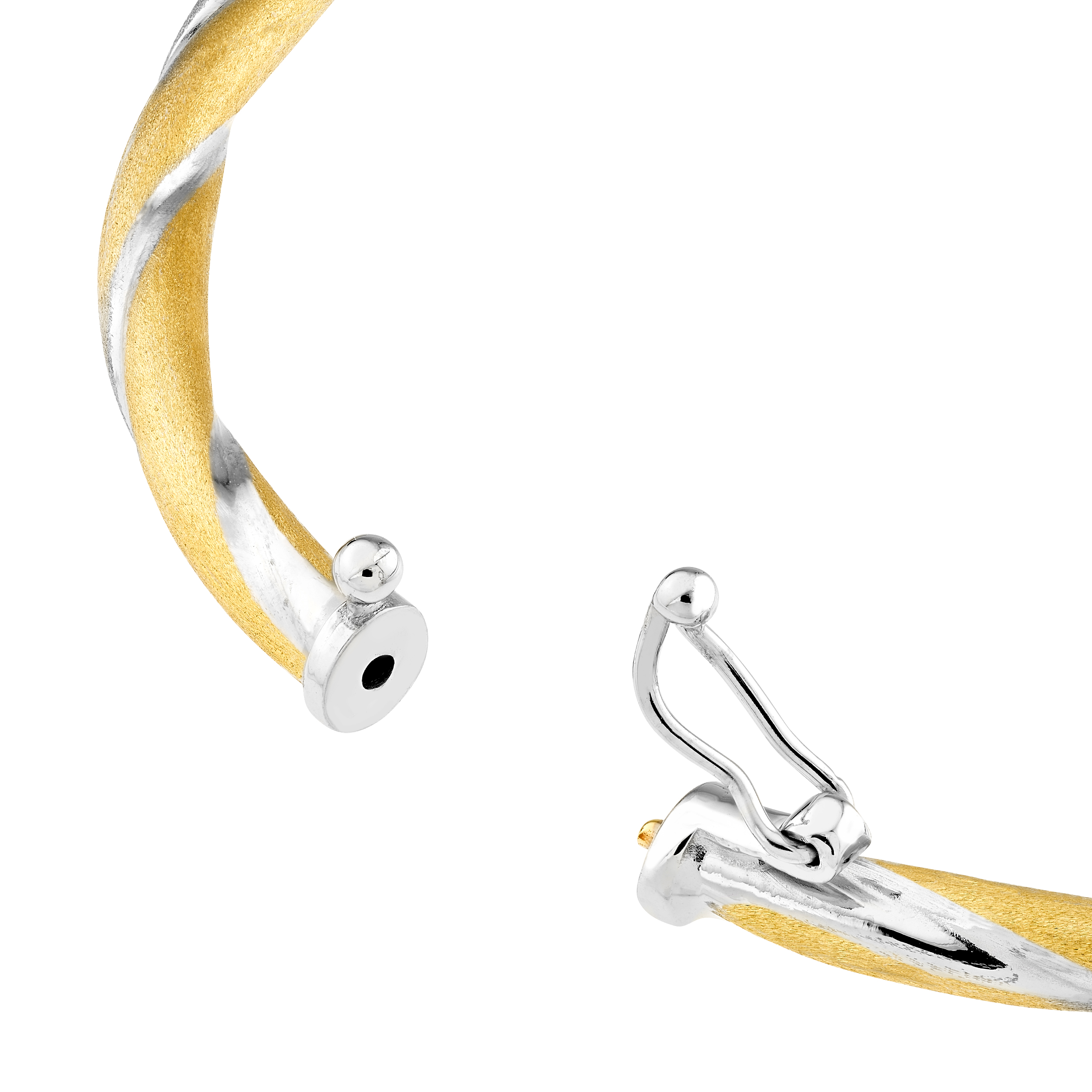 Two-Tone Twisted Brush Bangle