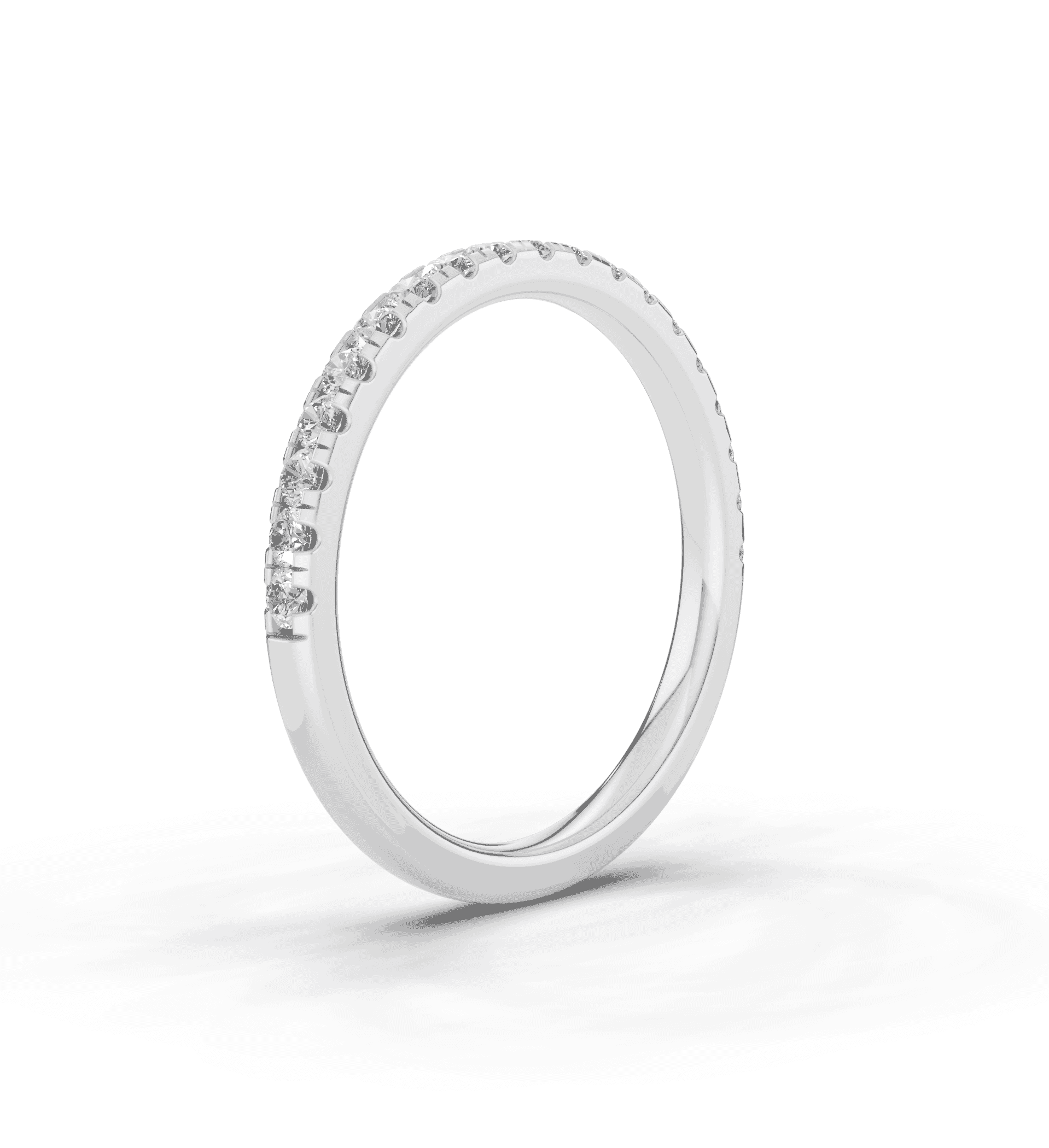 Signature Hearts and Arrows Pave Wedding Band