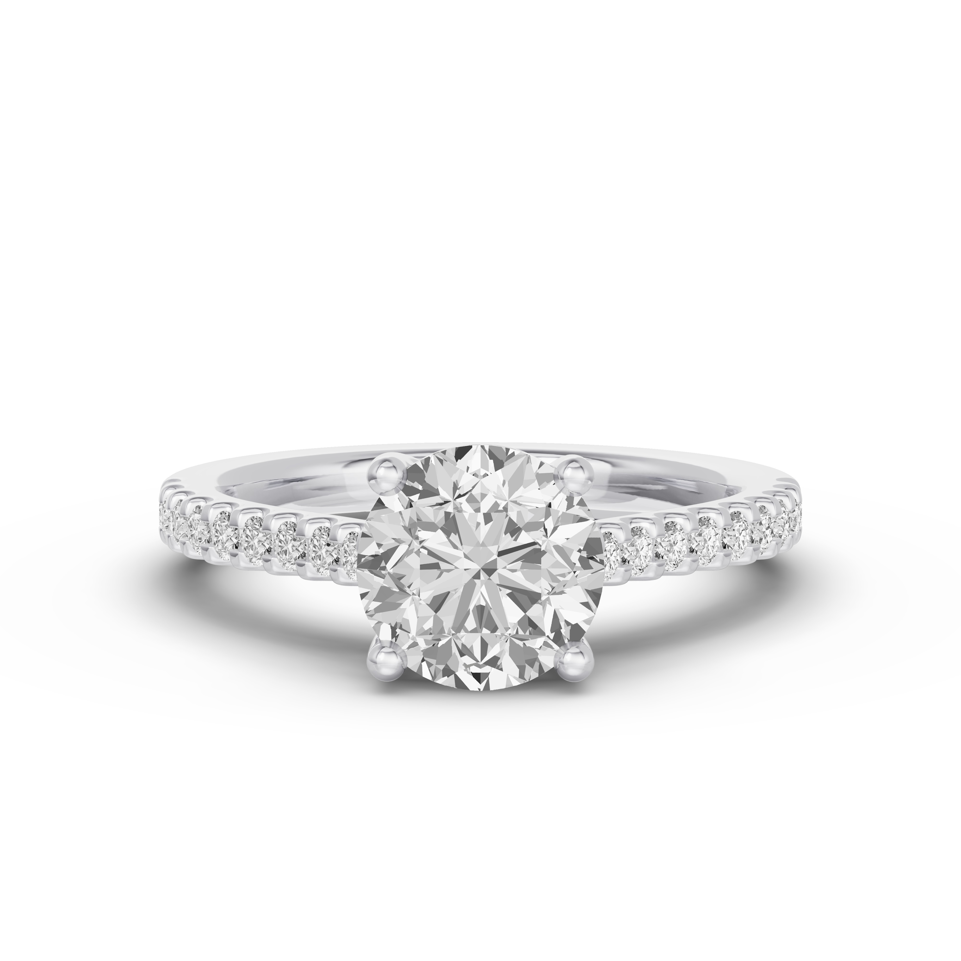 Trevi Cathedral Trellis Pave Engagement Ring (1.8mm)